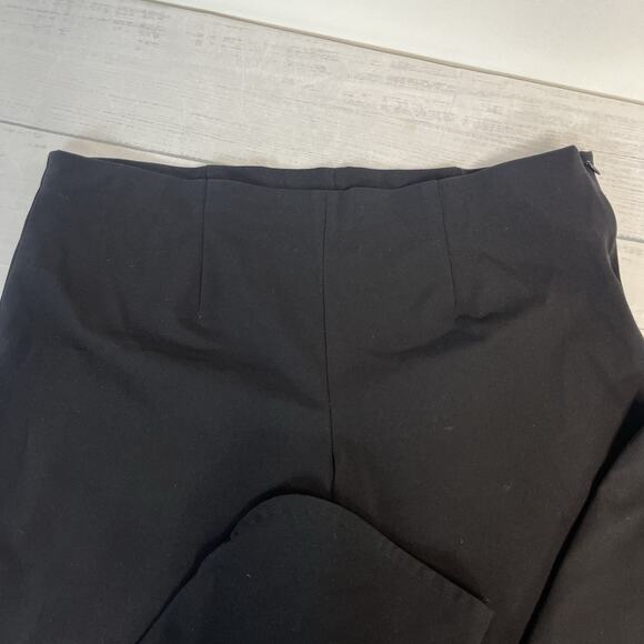 Ming Wang Trouser Pants size Large Black Stretch Casual Career Capri - Picture 2 of 8